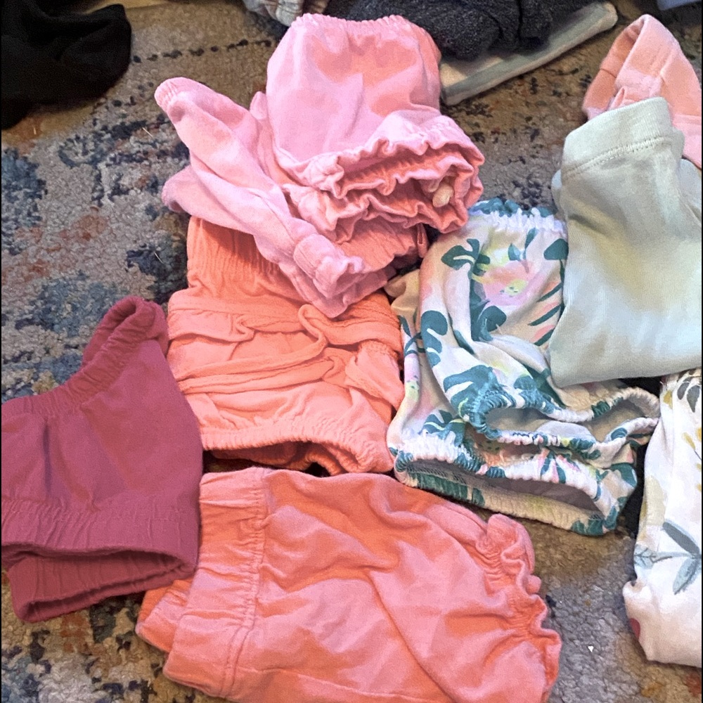 Bundle of baby girl bottoms